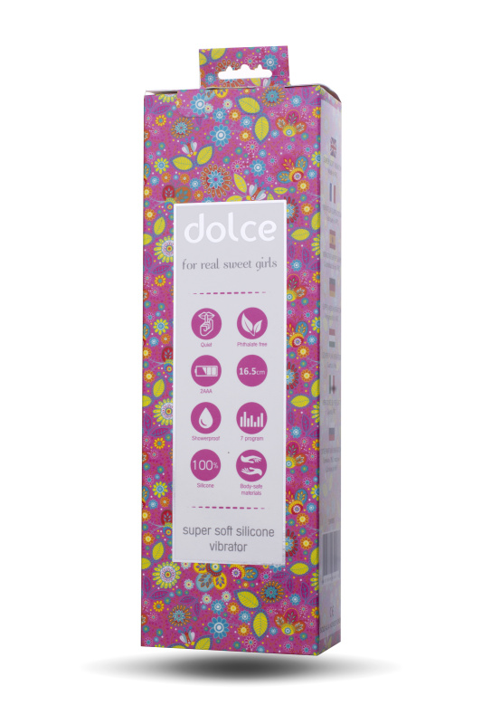 Фото Dolce by TOYFA Вибратор TOYFA Dolce Leo, силикон, розовый, 16,5см