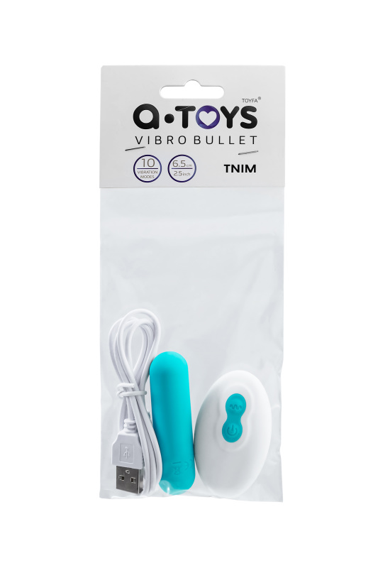Изображение  Вибропуля A-Toys by TOYFA TNIM, силикон, голубой, 6,5 см