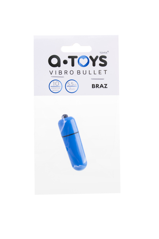 A-toys by TOYFA Вибропуля A-Toys by TOYFA Braz, ABS пластик, синий, 5,5 см., Ø1,7 — купить в Минске Изображение A-toys by TOYFA Вибропуля A-Toys by TOYFA Braz, ABS пластик, синий, 5,5 см., Ø1,7