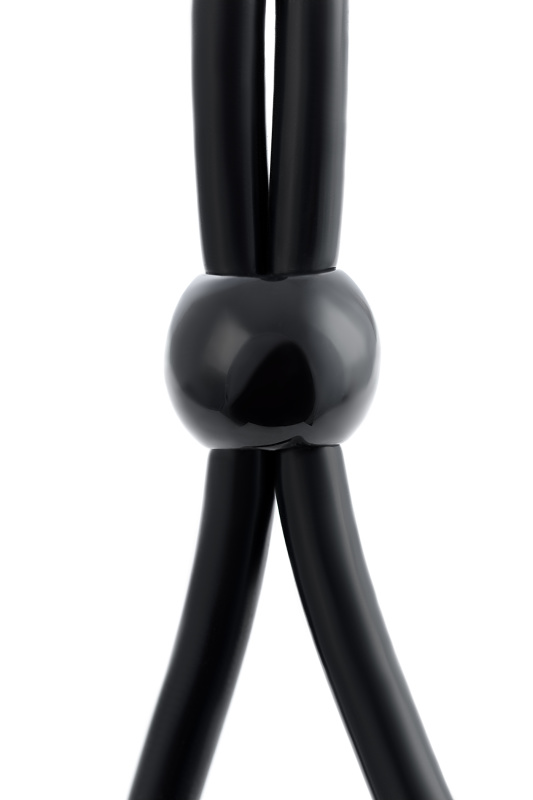 Изображение A-toys by TOYFA Лассо на пенис A-Toys by TOYFA Riat с двумя бусинами, силикон, черное, 19,5 см