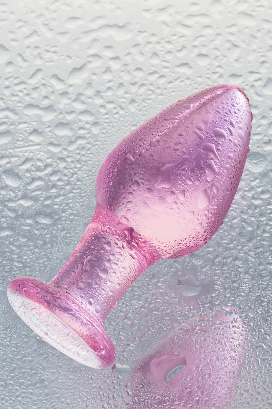 Фото Sexus Glass Анальная втулка Sexus Glass, стекло, розовая, 10 см, Ø 4 см