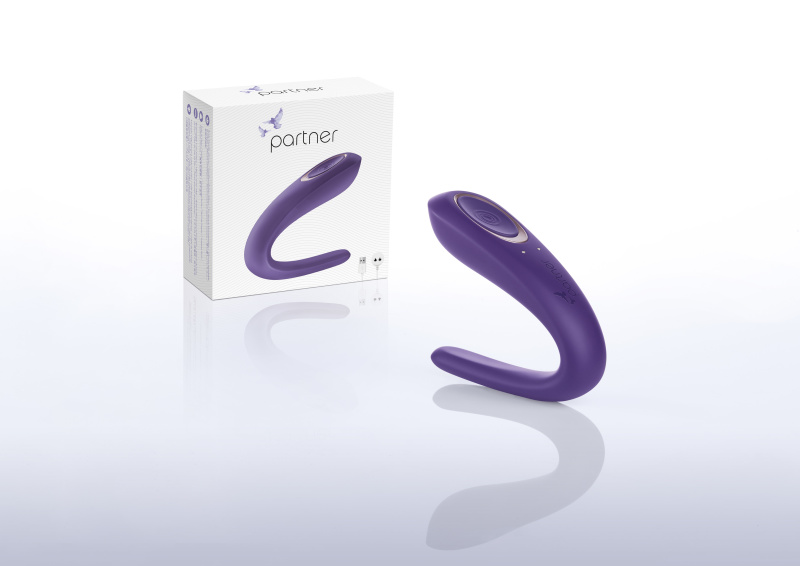 Фото Satisfyer, Германия Многофункциональный стимулятор для пар Satisfyer Partner Double Classic, силикон, фиолетовый, 9,5 см