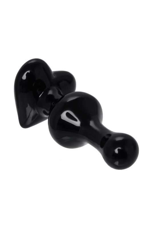 Фото Sexus Glass Анальная втулка Sexus Glass, стекло, черная, 9,8 см