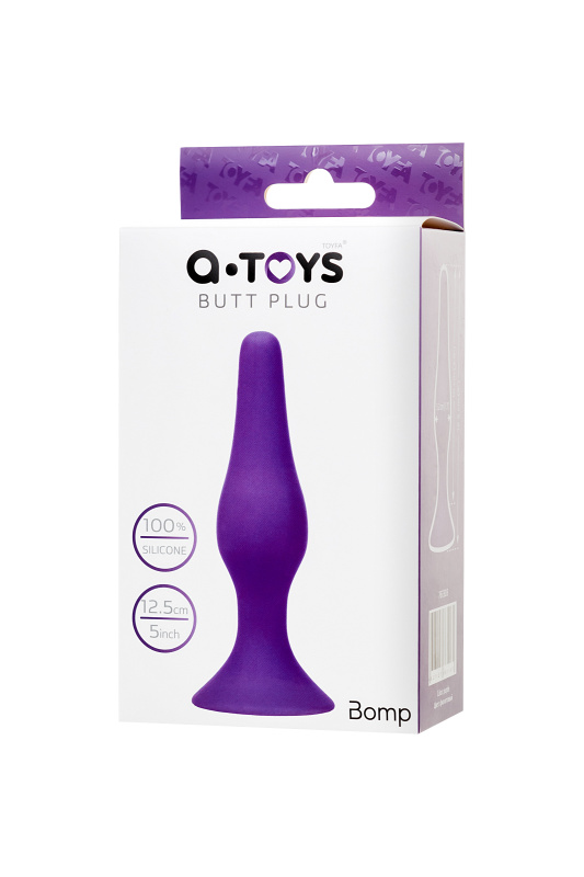 Изображение A-toys by TOYFA Анальная втулка A-Toys by TOYFA Bomp, силикон, фиолетовый, 12,5 см