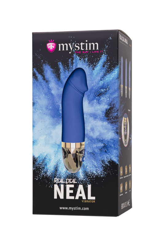 Изображение MYSTIM Вибратор Mystim Real Deal Neal силикон,синий, 16,5 см