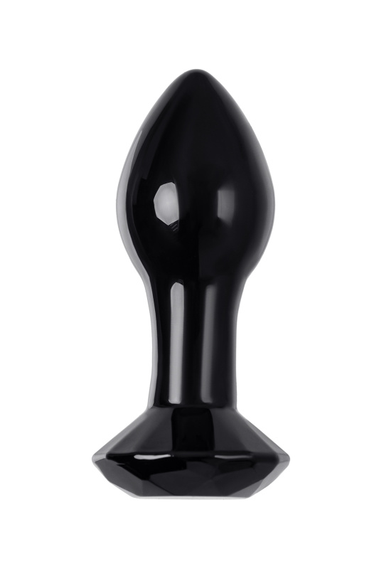 Фото Sexus Glass Анальная втулка Sexus Glass, стекло, черная, 8,5 см