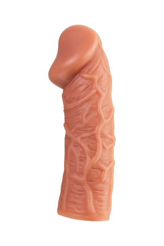 Фото KOKOS Насадка реалистичная KOKOS PENIS SLEEVE с дополнительной стимуляцией, TPE, телесная, 16.5 см