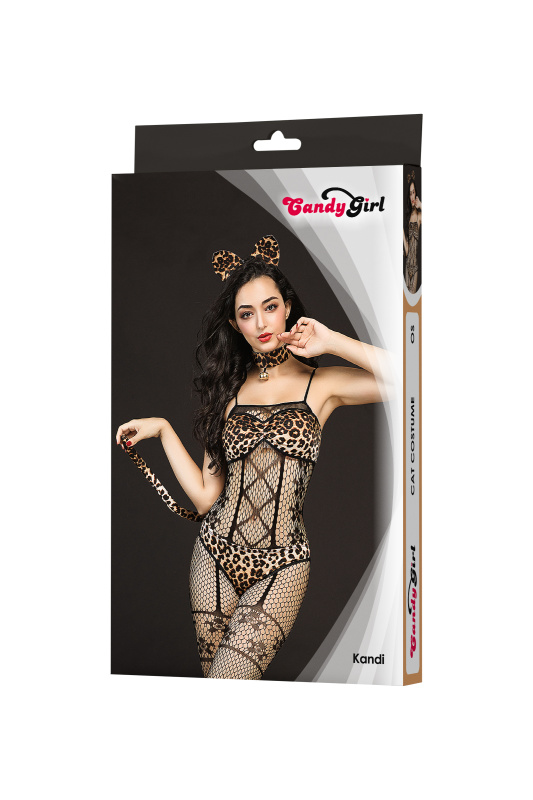 Candy Girl, Гонконг Костюм кошки Candy Girl Kandi (костюм-сетка,топ,трусы с хвостом,чокер,головной убор), черный,OS — купить в Минске Фото Candy Girl, Гонконг Костюм кошки Candy Girl Kandi (костюм-сетка,топ,трусы с хвостом,чокер,головной убор), черный,OS