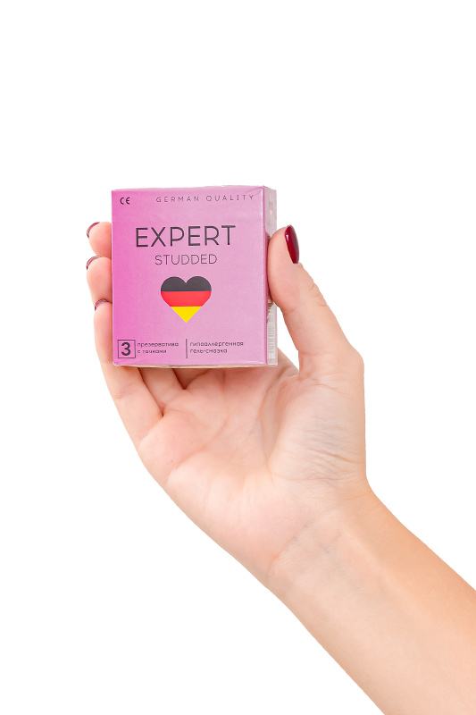 Фото  Презервативы EXPERT Studded, облегающие, точечные,  3 шт.