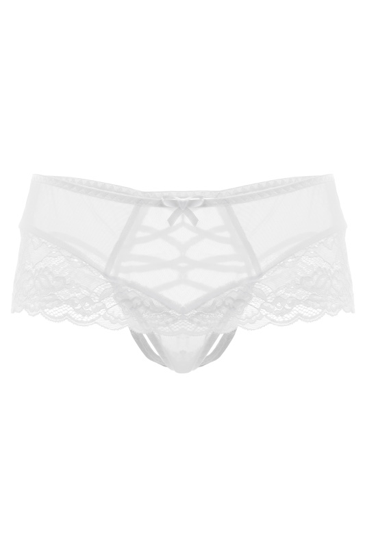 Фото Erolanta Lingerie Эротические трусики с имитацией шнуровки Erolanta Cheryl, белый (46-48)