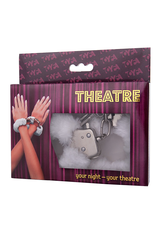 Фото Theatre by TOYFA Наручники TOYFA Theatre, меховые, белые, 28 см.