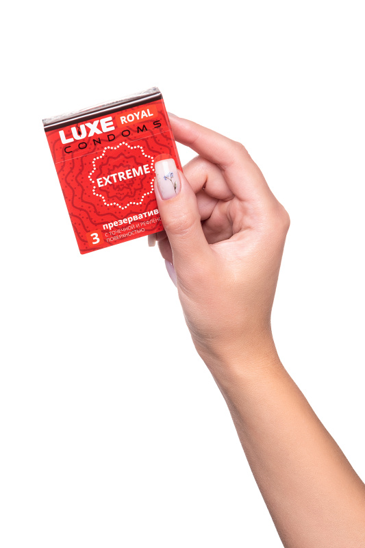Изображение Luxe Презервативы Luxe, royal, extreme, 18 см, 5,2 см, 3 шт.