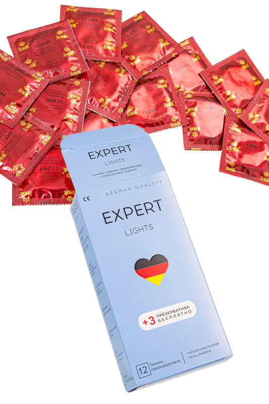 Изображение  Презервативы EXPERT Lights, ультратонкие, 15 шт
