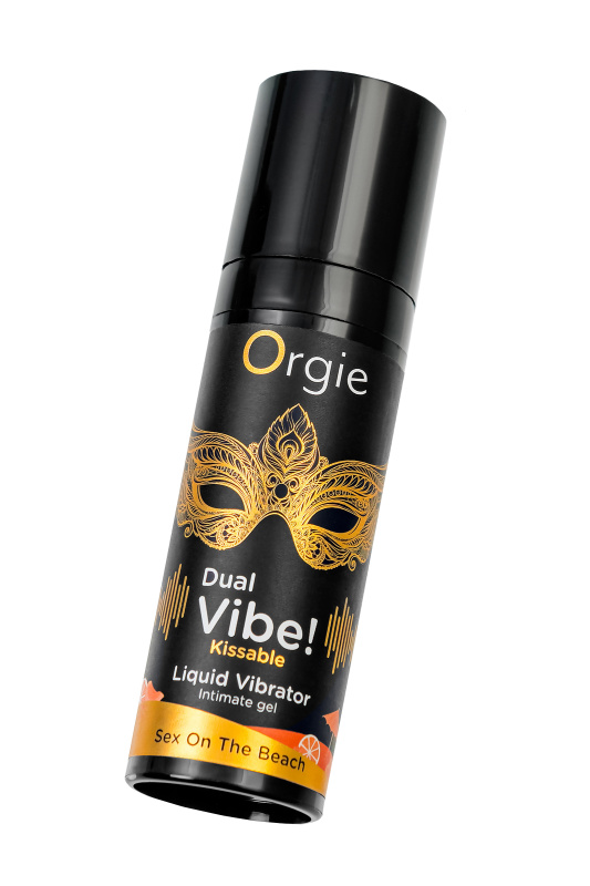 Изображение Orgie, Португалия Съедобный гель с эффектом вибрации Orgie DUAL VIBE!, со вкусом коктейля секс на пляже, 15 мл