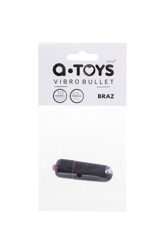 A-toys by TOYFA Вибропуля A-Toys Braz ABS пластик, черный, 5,5 см, Ø 1,7 см — купить в Минске Изображение A-toys by TOYFA Вибропуля A-Toys Braz ABS пластик, черный, 5,5 см, Ø 1,7 см