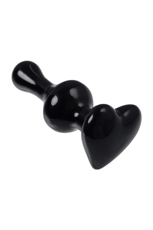 Фото Sexus Glass Анальная втулка Sexus Glass, стекло, черная, 9,8 см
