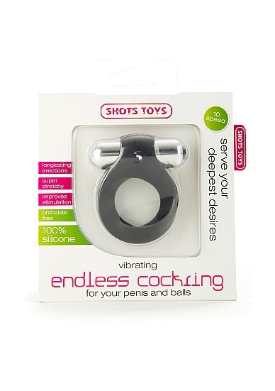 Изображение Shotsmedia, Голландия Эрекционное виброкольцо Vibrating  Endless Cocking черное