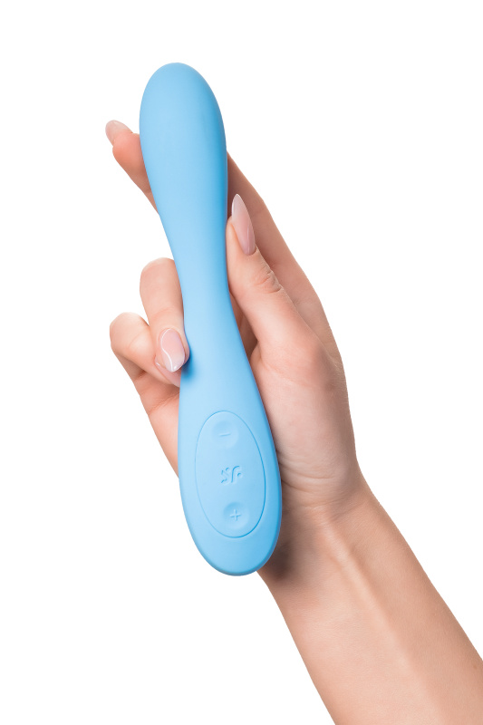 Фото Satisfyer, Германия Стимулятор точки G с фиксацией формы Satisfyer G-Spot Flex 4+ Connect App, голубой, 19,5 см