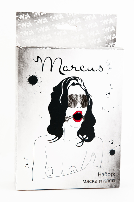 Изображение Marcus by TOYFA Кружевной набор TOYFA Marcus (маска и кляп), серебряный