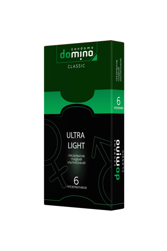Изображение Luxe Презервативы Domino, classic, ultra light, латекс, 18 см, 5,2 см, 6 шт.