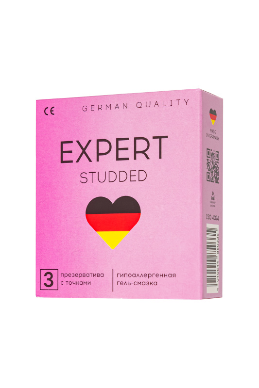 Фото  Презервативы EXPERT Studded, облегающие, точечные,  3 шт.