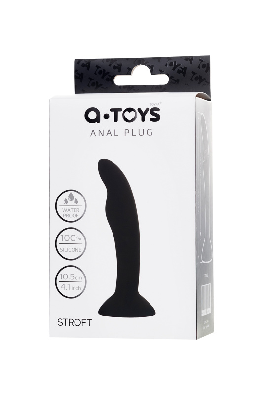 Изображение A-toys by TOYFA Анальная втулка A-Toys by TOYFA Stroft, силикон, черный, 10,5 см