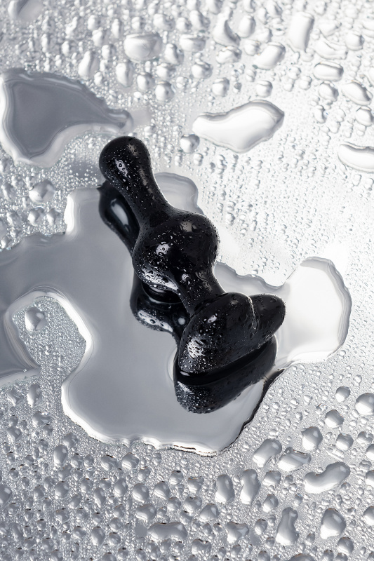 Фото Sexus Glass Анальная втулка Sexus Glass, стекло, черная, 9,8 см