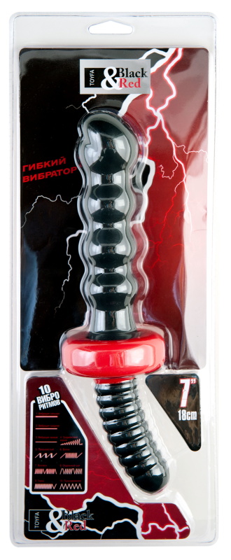 Black & Red by TOYFA Анальный стимулятор Black & Red by TOYFA с вибрацией, силикон, черный, 27 см — купить в Минске Фото Black & Red by TOYFA Анальный стимулятор Black & Red by TOYFA с вибрацией, силикон, черный, 27 см