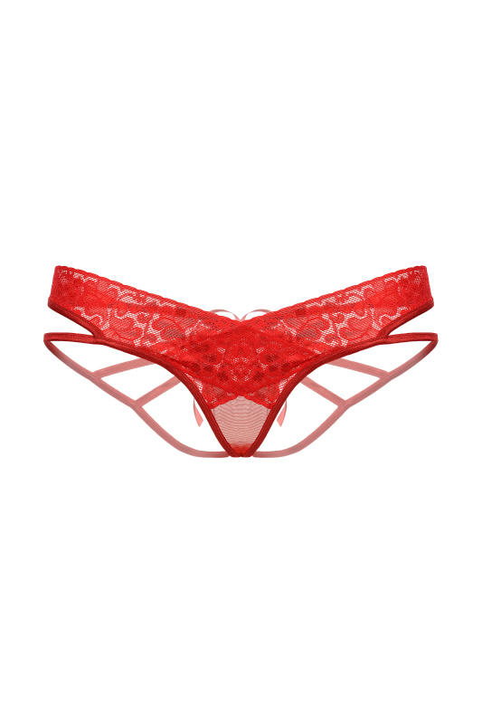 Изображение SoftLine Collection, Польша Стринги с двойным доступом SoftLine Collection, красный, M/L