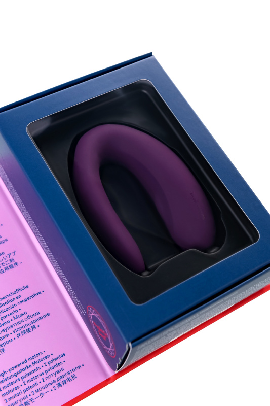 Изображение Satisfyer, Германия Многофункциональный стимулятор для пар Satisfyer Double Joy Connect App, силикон, фиолетовый, 18 см