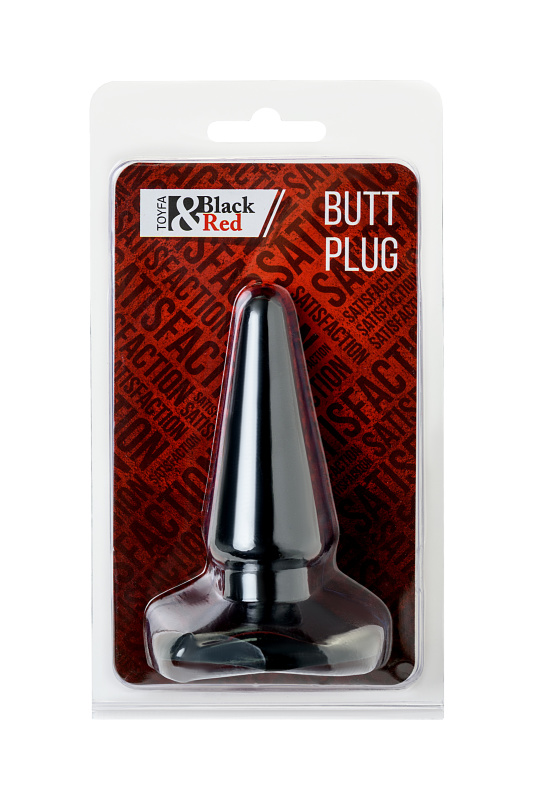 Фото Black & Red by TOYFA Анальная втулка Black & Red by TOYFA, ПВХ, черная, 10 см, Ø 3 см