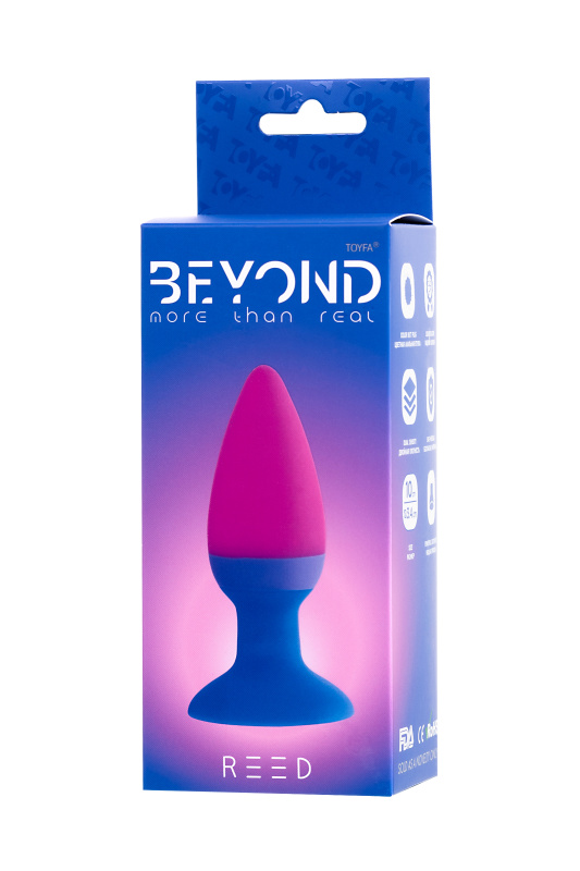 Фото Beyond by Toyfa, Китай Анальная втулка Beyond by Toyfa, Reed, силикон, розовая, 10 см