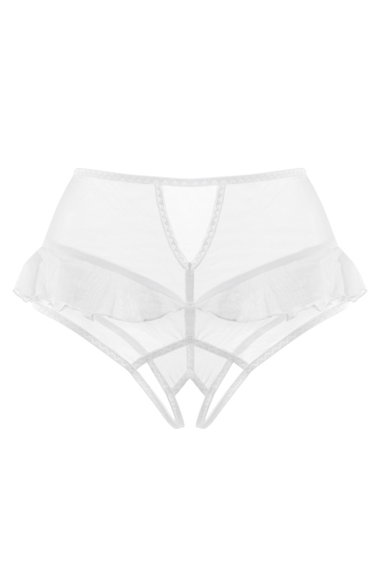 Изображение Erolanta Lingerie Эротические трусики с высокой посадкой Erolanta Lana, белый (54-56)