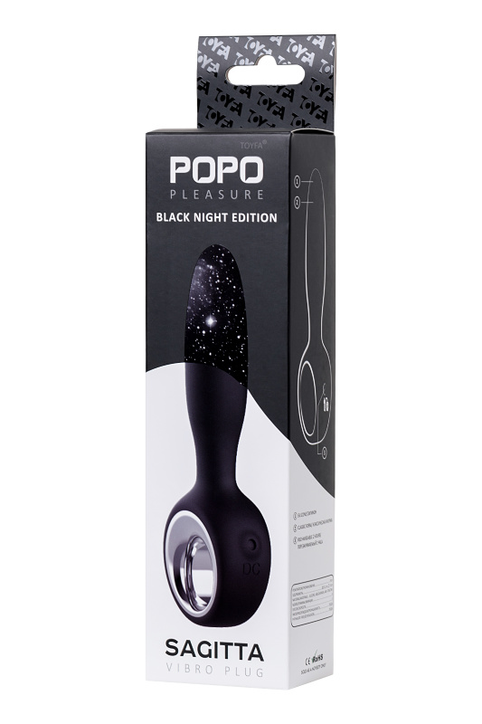 Фото POPO Pleasure by TOYFA Анальный стимулятор POPO Pleasure by TOYFA Sagitta, силикон, черный, 9 см