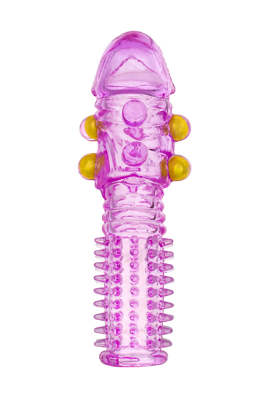 Фото TOYFA Basic Насадка с шариками TOYFA, TPE, фиолетовый, 14 см
