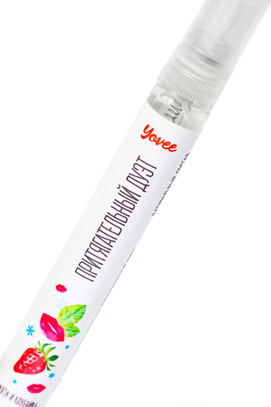 Фото YOVEE Оральный спрей Yovee «Притягательный дуэт», со вкусом мяты и клубники, охлаждающе-возбуждающий, 10мл