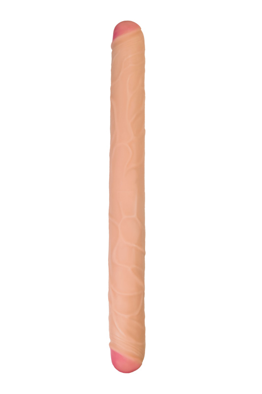 Фото  Фаллоимитатор RealStick Brutal Castor двусторонний, neoskin, телесный, 56 cм