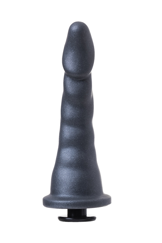 Фото RealStick Strap-On by TOYFA Насадка для страпона RealStick Strap-On Axel, PVC, тёмно-серый, 17,5 см