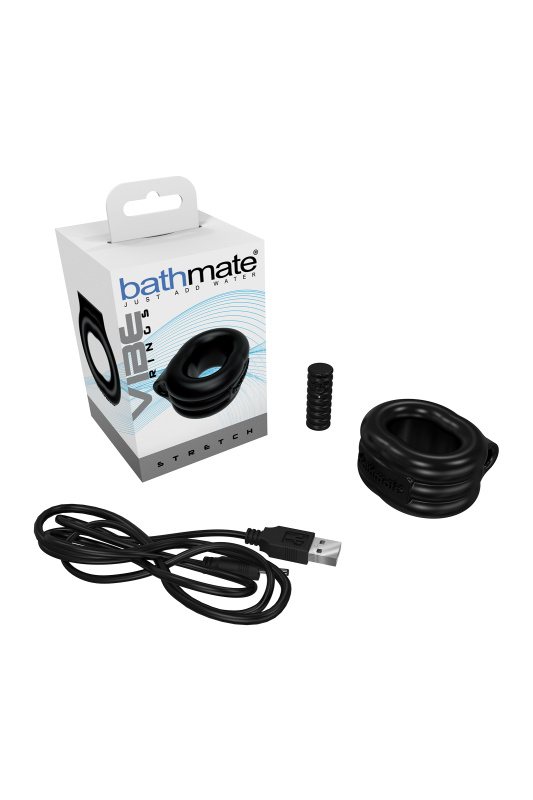 Изображение Bathmate, Великобритания Виброкольцо на пенис Bathmate Stretch, elastomex, черный, Ø5 см