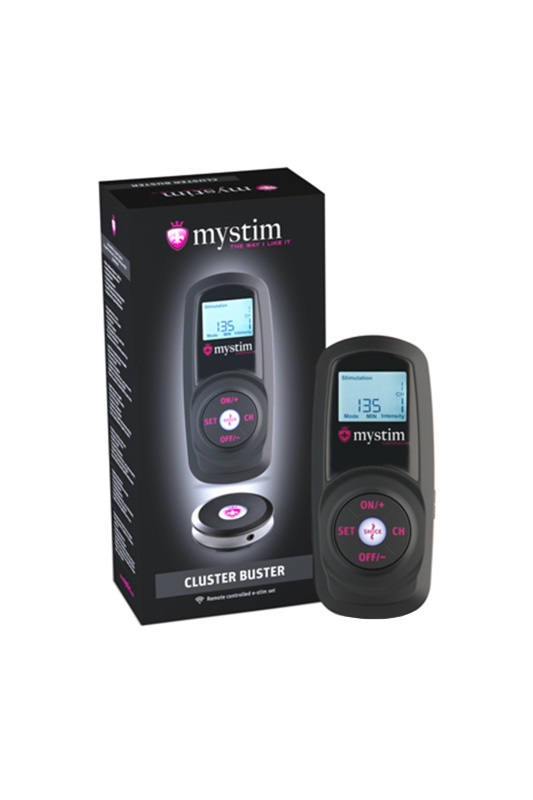 Фото MYSTIM Источник импульсов Mystim Cluster Buster, пульт ДУ, digital, 12 программ, черный