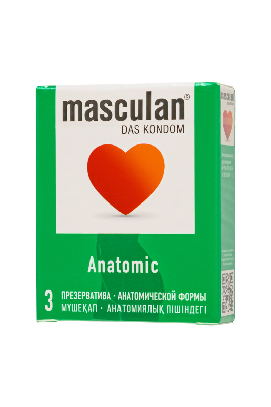 Фото Masculan Презервативы Masculan, Anatomic №3, анатомической формы, 5,3 см, 18,5 см, 3 шт