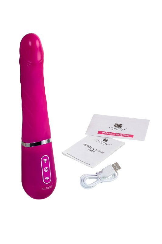 Фото  Нереалистичный вибратор Ailighter Smart Telescopic lover, TPE, розовый, 27,1 см.
