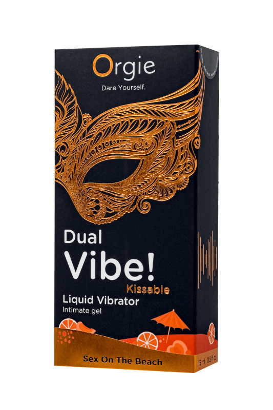 Изображение Orgie, Португалия Съедобный гель с эффектом вибрации Orgie DUAL VIBE!, со вкусом коктейля секс на пляже, 15 мл