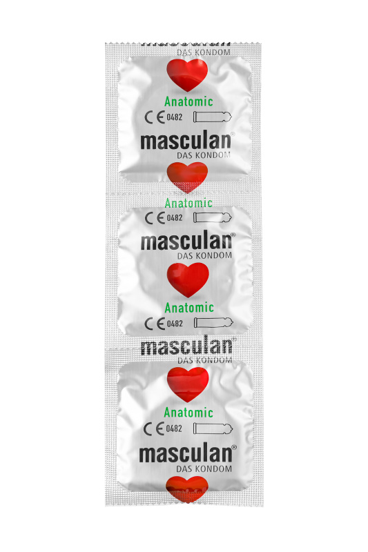 Фото Masculan Презервативы Masculan, Anatomic №3, анатомической формы, 5,3 см, 18,5 см, 3 шт