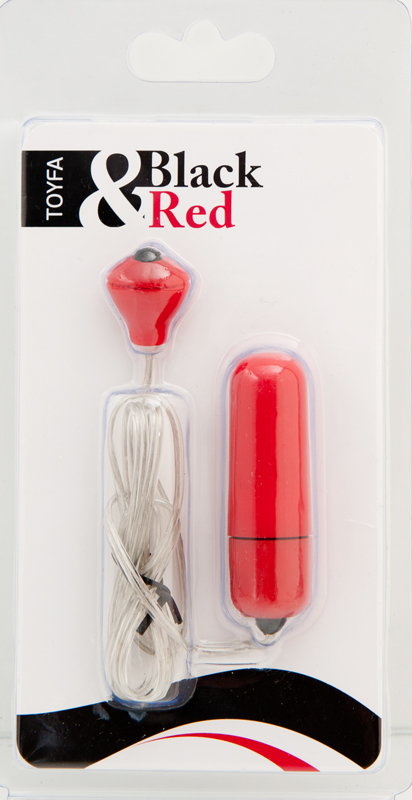 Изображение Black & Red by TOYFA Вибратор- мини 5,5 см красный