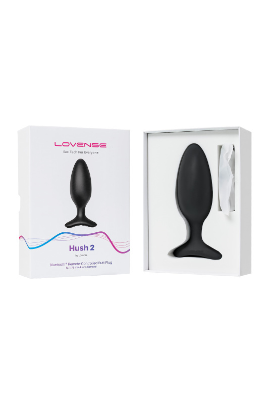 Фото Lovense, США Анальная втулка LOVENSE Hush 2 (M), силикон, черная, 13,5 см, Ø 4,4 см
