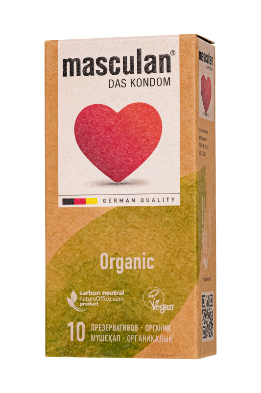 Фото Masculan Презервативы masculan  ORGANIC № 10 утонченные, 18,5 см, 5.3 см, 10 шт.
