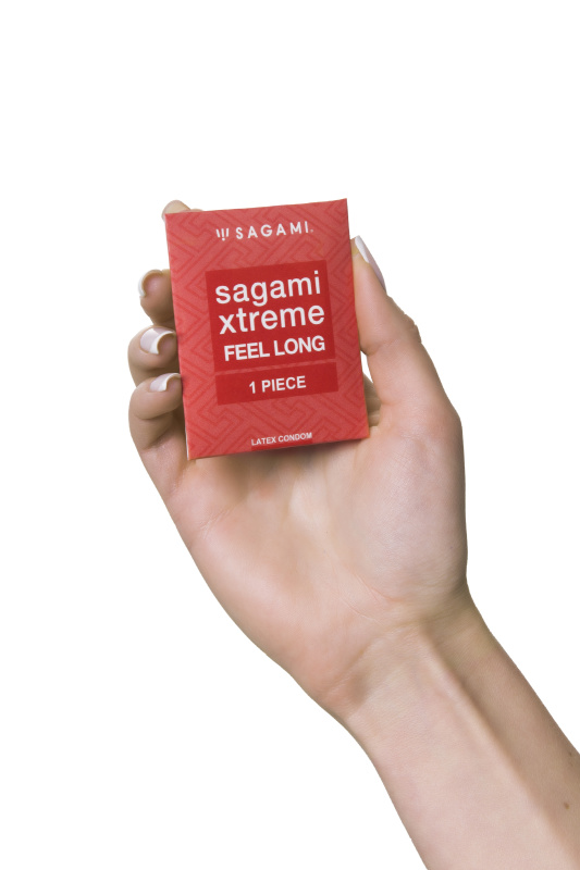 Фото Sagami, Япония Презервативы Sagami, xtreme, feel long, латекс, 19 см, 5,2 см, 1 шт.