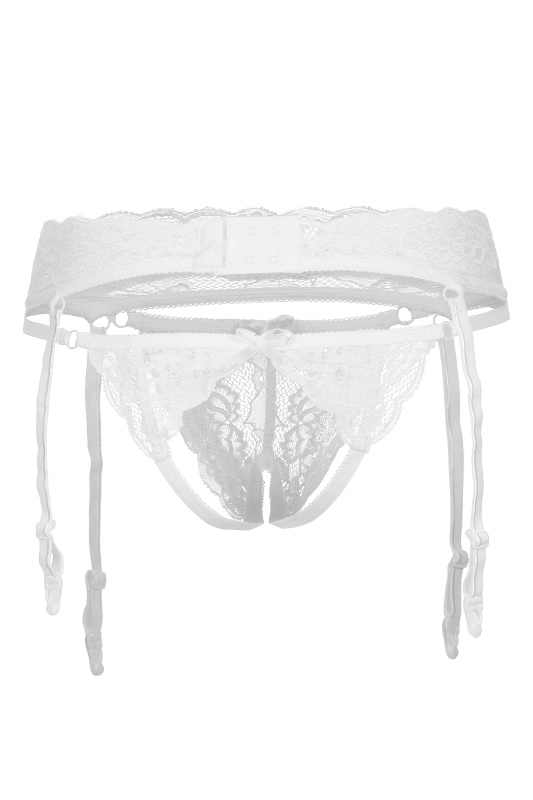 Фото Erolanta Lingerie Эротический комплект Erolanta Deborah: пояс для чулок и трусики, белый (50-52)