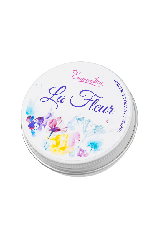 Изображение  Твердое массажное масло с блеском Eromantica «La fleur», 20 г